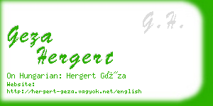 geza hergert business card